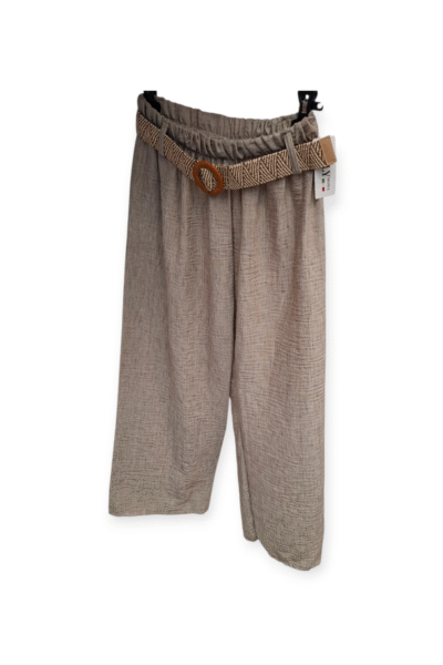 spodnie szerokie 100cm pas viscoza beżowe